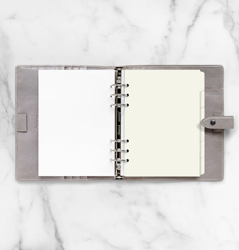 Filofax Cotton Cream Six Tabs Dividers for A5 Organizers