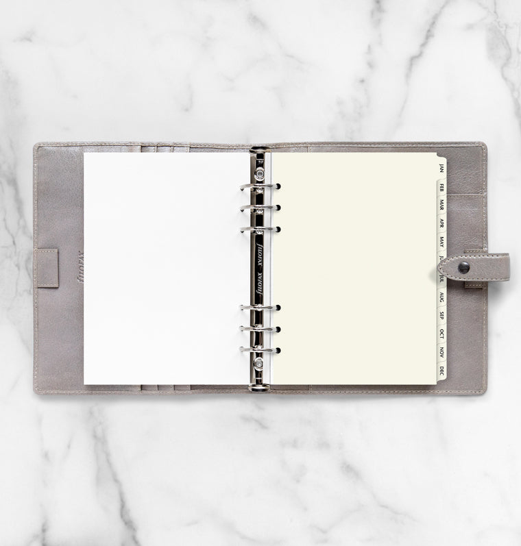 Filofax Cotton Cream January-December Dividers for A5 Organizers