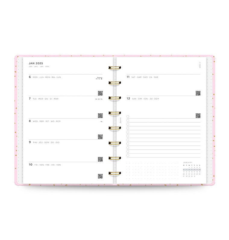 Confetti A5 Planner 2025 Rose Quartz