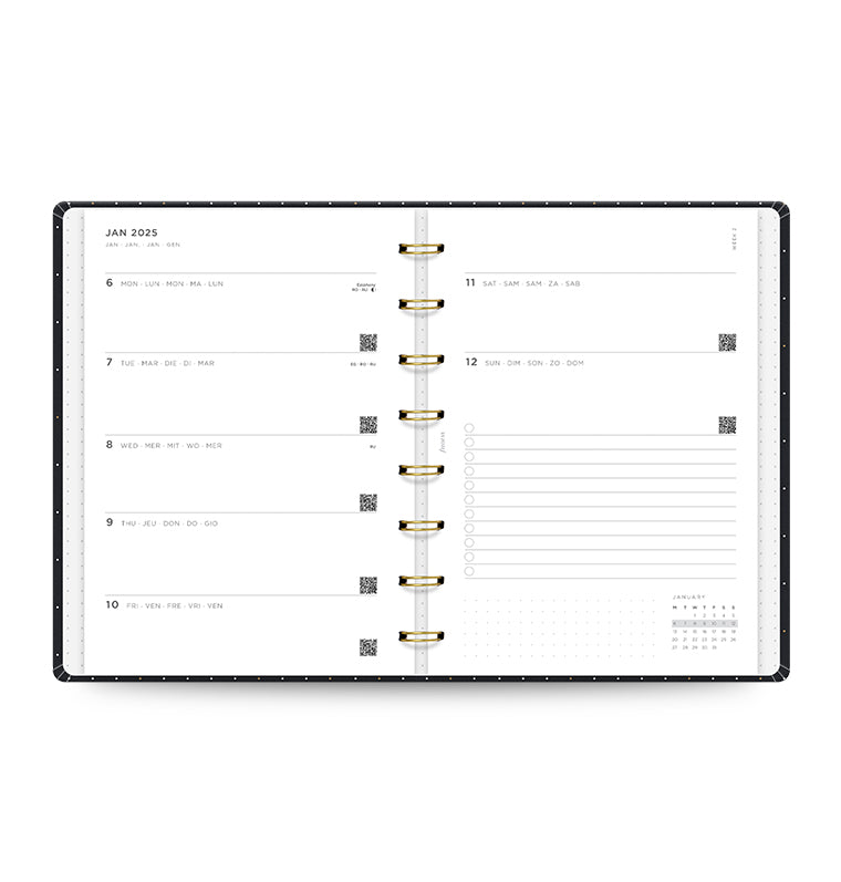 Moonlight A5 Planner Black 2025