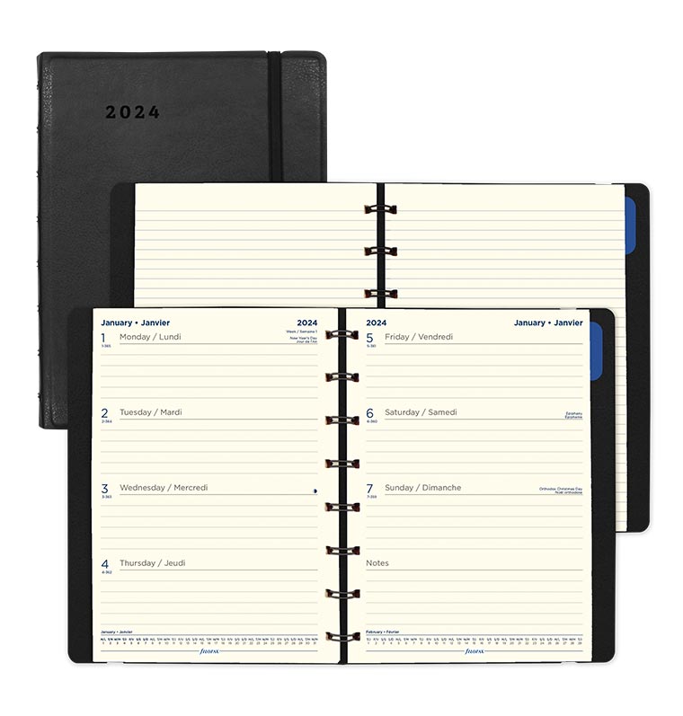 Filofax Weekly Planner - A5 Black 24-1851401