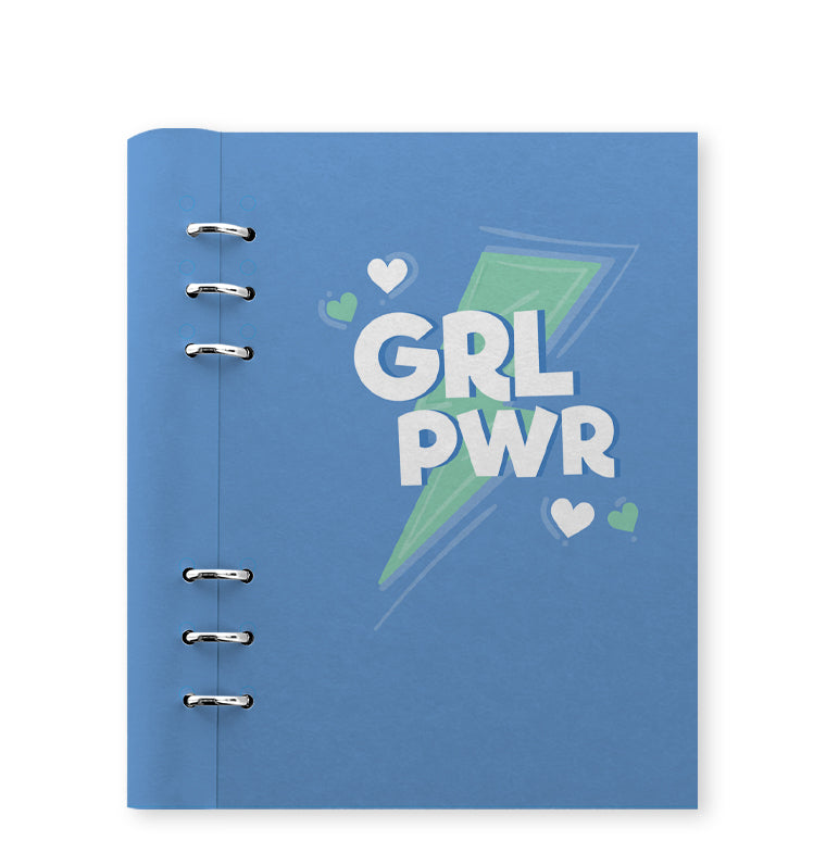 Clipbook Women's Day A5 Organizer GrlPwr Blue 145267