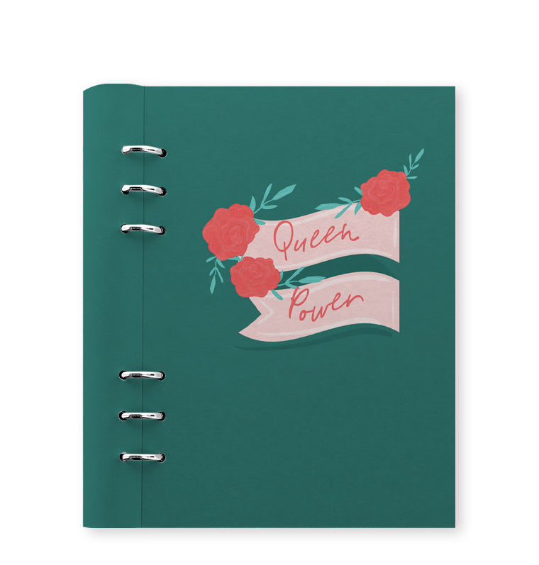 Clipbook Women's Day A5 Organizer Queen Power Green 145263