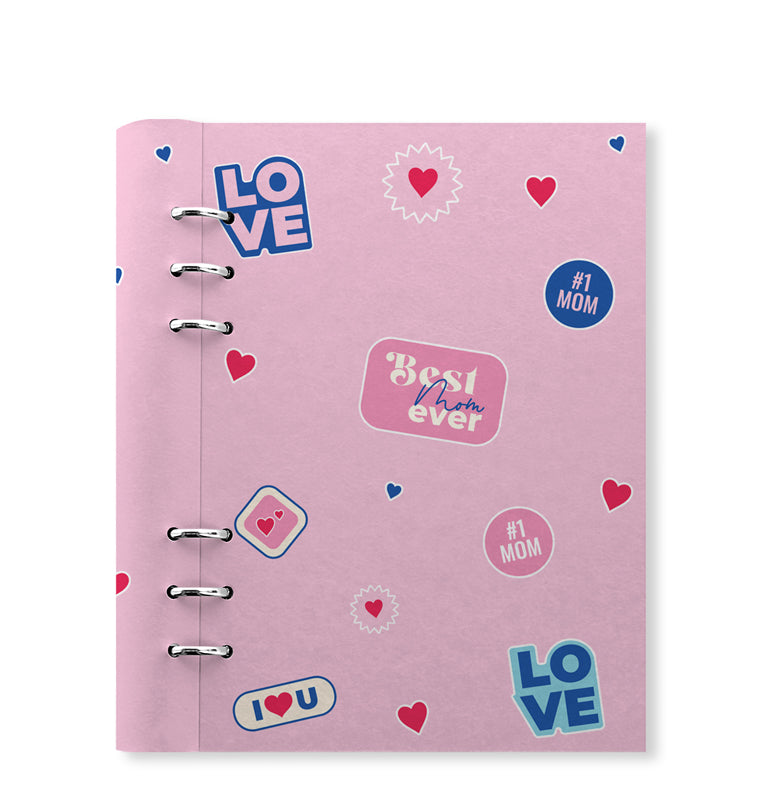 Filofax Clipbook Mother's Day A5 Organizer Sticky Love Pink 145280
