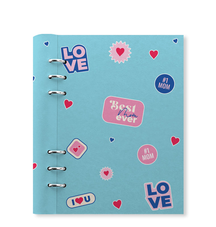Filofax Clipbook Mother's Day A5 Organizer Sticky Love Turquoise 145281