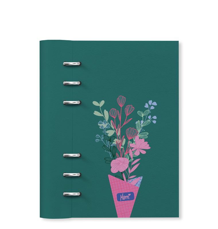 Clipbook Mother's Day Personal Organizer  Bouquet Green Filofax 145282