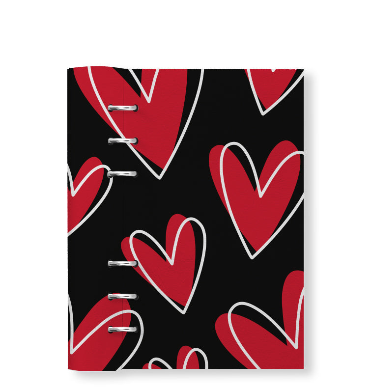 Clipbook Love Personal Organizer Hearts Red 145254