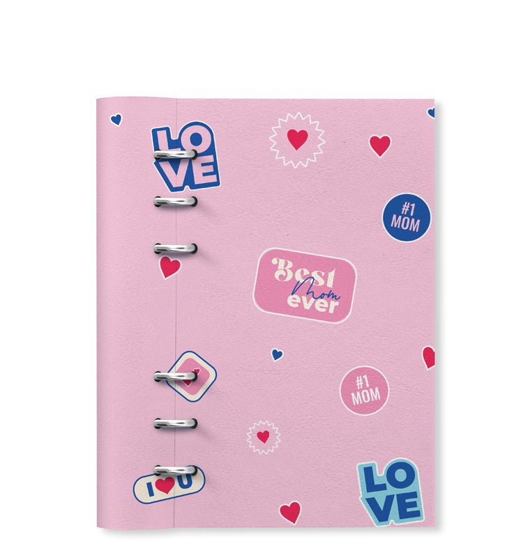 Clipbook Mother's Day Personal Organizer  Sticky Love Pink Filofax 145288