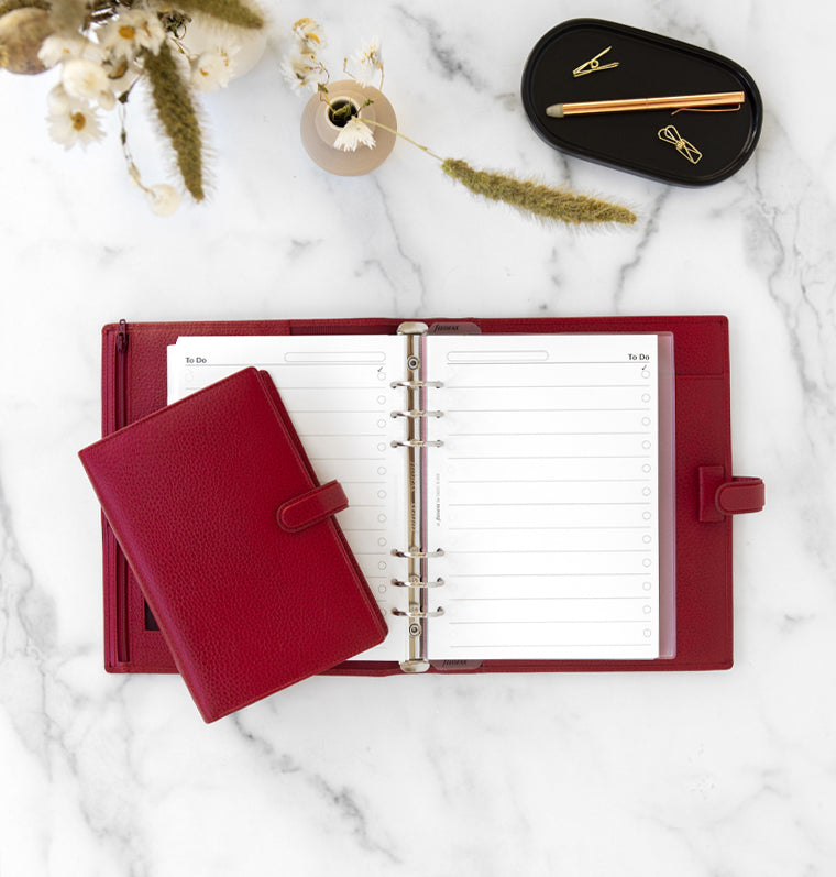 Filofax Finsbury A5 Leather Organizer Scarlet 022394