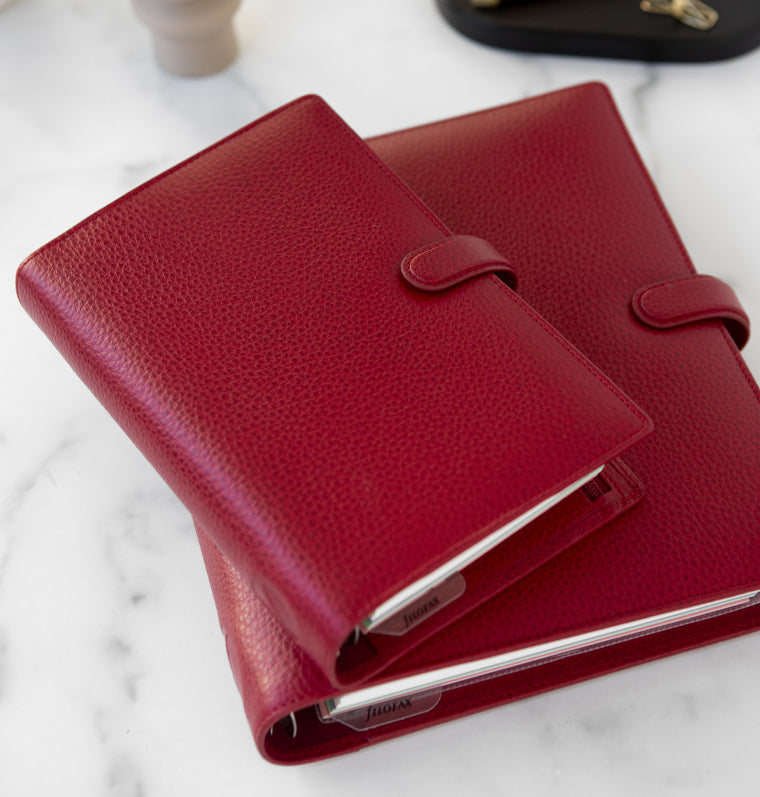 Filofax Finsbury A5 Leather Organizer Scarlet 022394