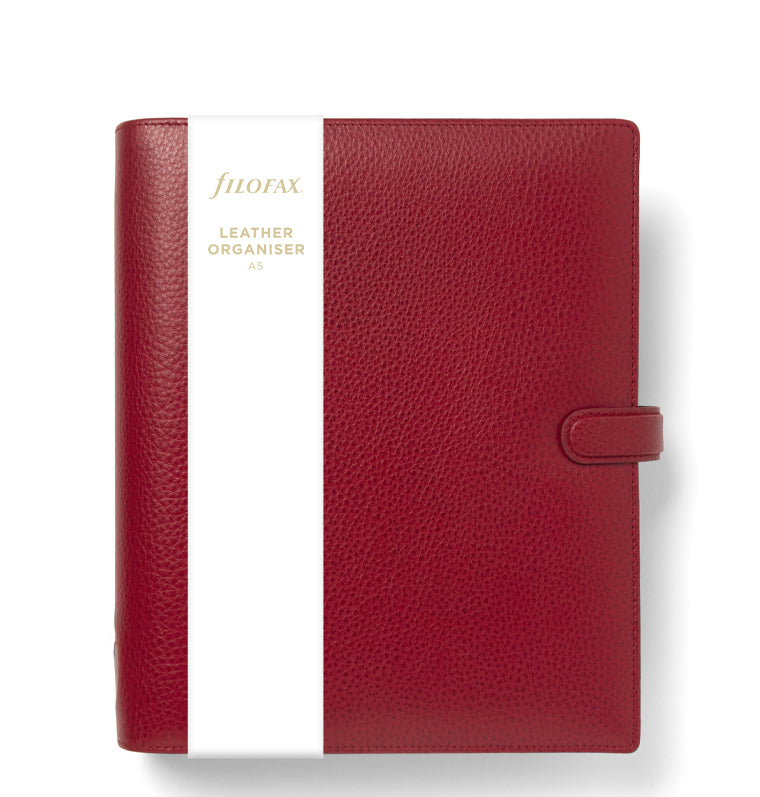 Filofax Finsbury A5 Leather Organizer Scarlet 022394