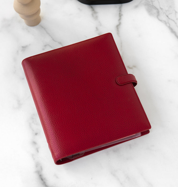 Filofax Finsbury A5 Leather Organizer Scarlet 022394
