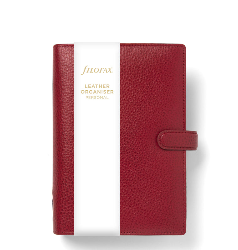 Filofax Finsbury Personal Leather Organizer Scarlet 022395