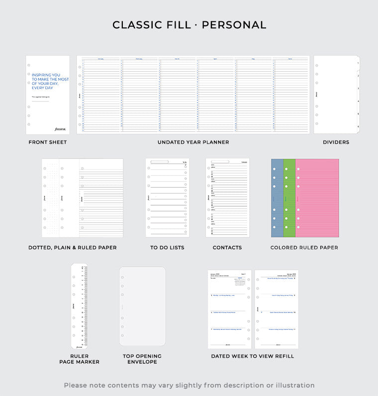 Filofax Classic Fill - Personal