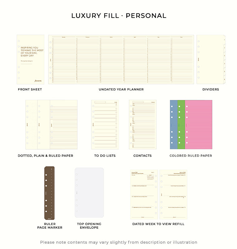 Filofax Luxury Fill - Personal