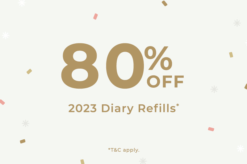 80% Off 2023 Diary Refills