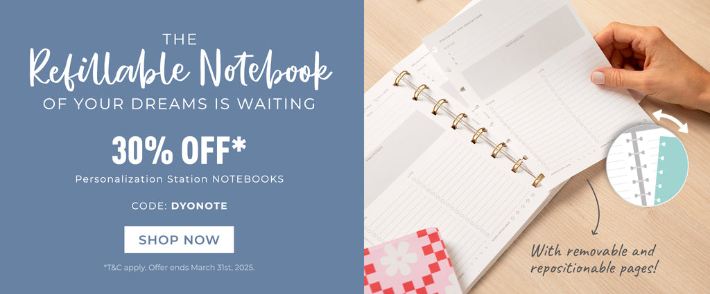 30% Off Personalization Station Notebooks with code DYONOTE