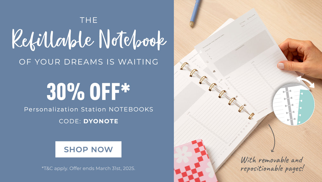 30% Off Personalization Station Notebooks with code DYONOTE