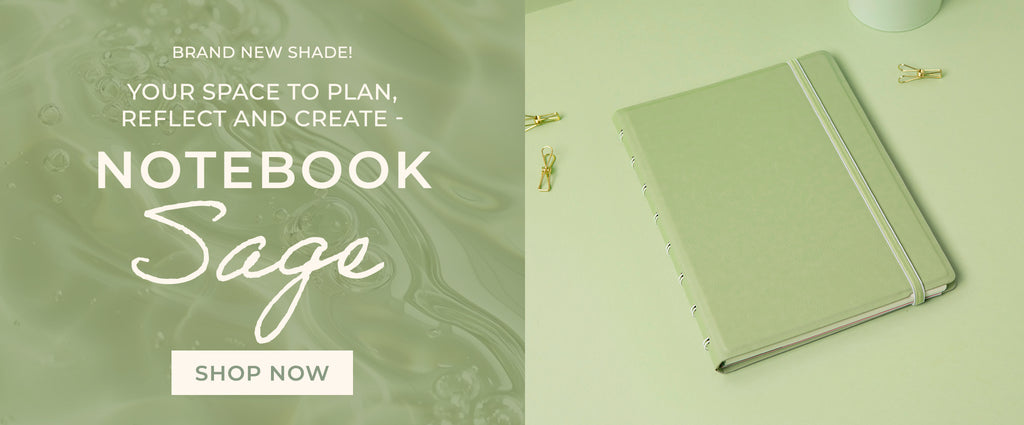 Refillable Notebook in Sage - brand new shade!