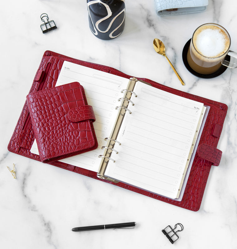 Classic Croc Pocket Leather Organizer - Filofax – Filofax US
