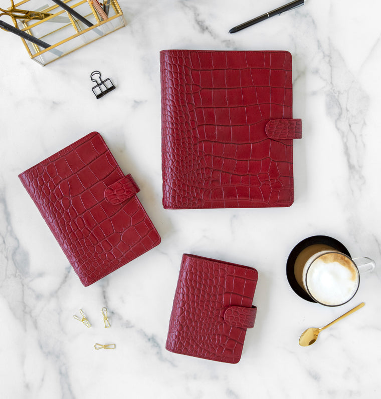 Classic Croc Pocket Leather Organizer - Filofax – Filofax US