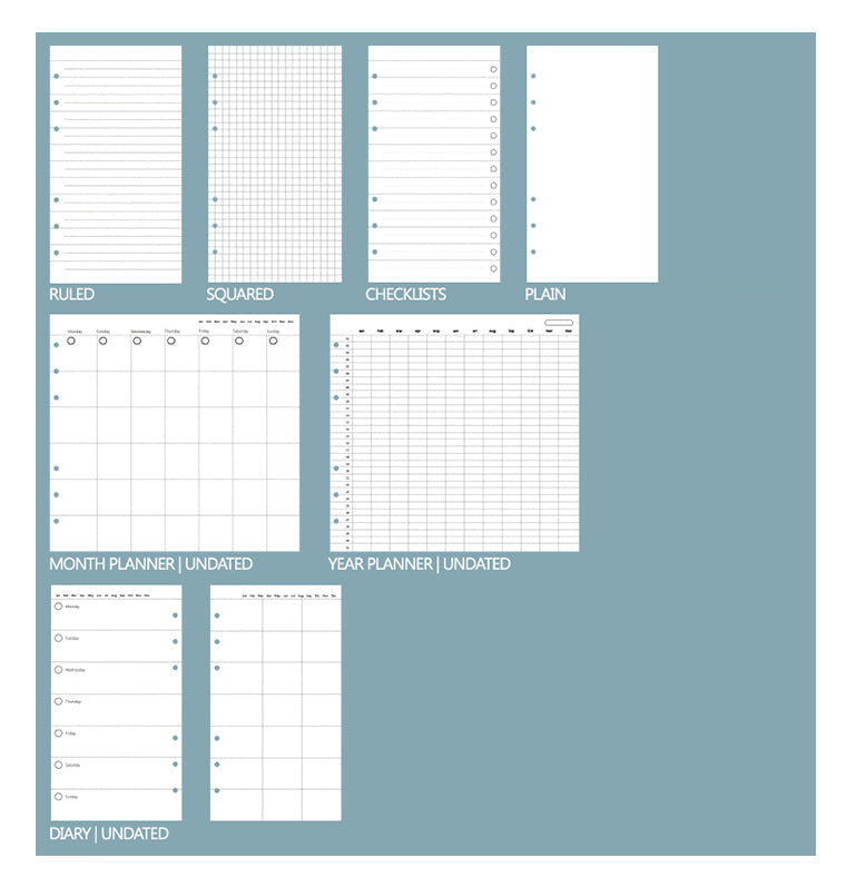 Fill included with Clipbook Confetti Personal Refillable Planner