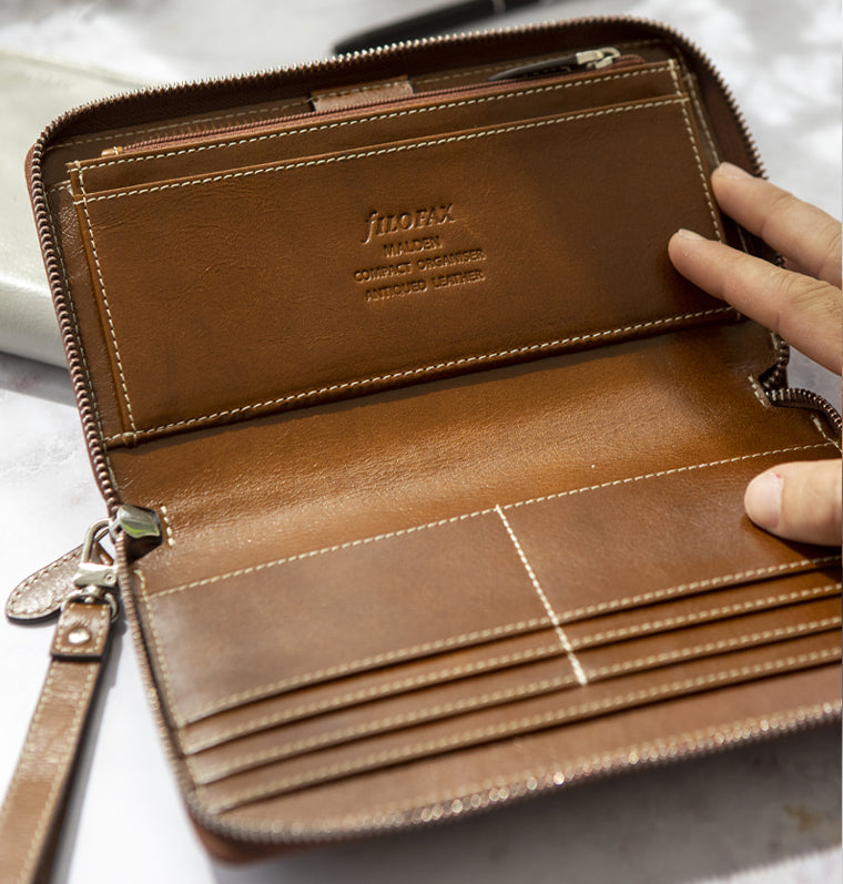 Malden Leather Organizer - Personal Compact Zip | Filofax – Filofax US