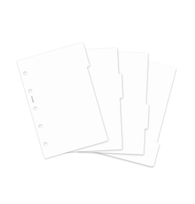 Filofax White Dividers for Mini size organizer