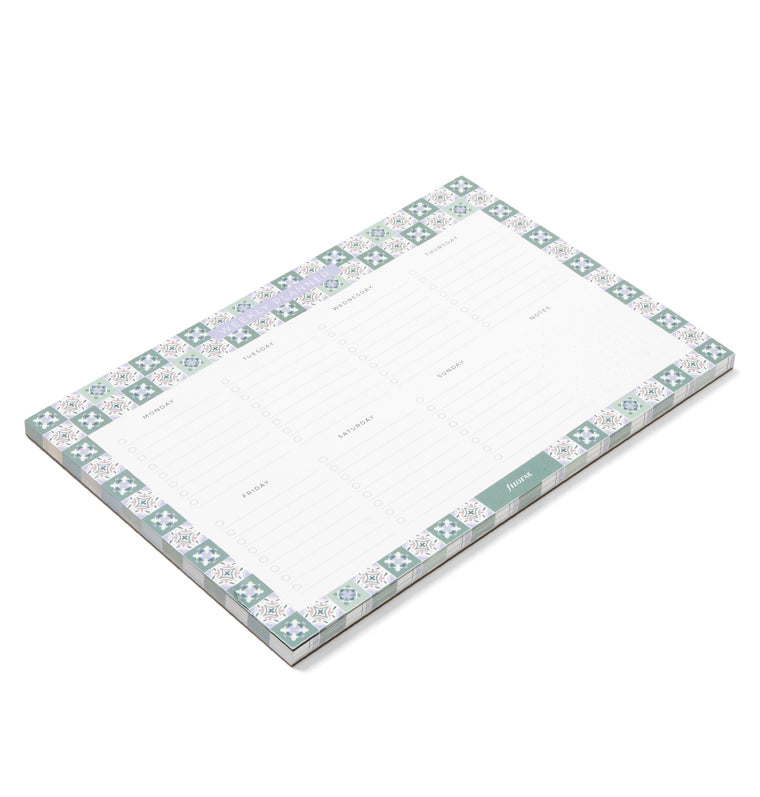 Filofax Mediterranean Weekly Planner Notepad with Magnet