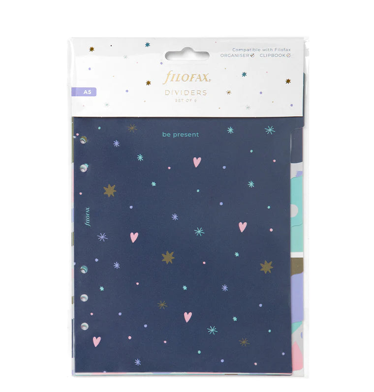 Good Vibes A5 Size Dividers for Filofax Organizers and Clipbook - in Packaging