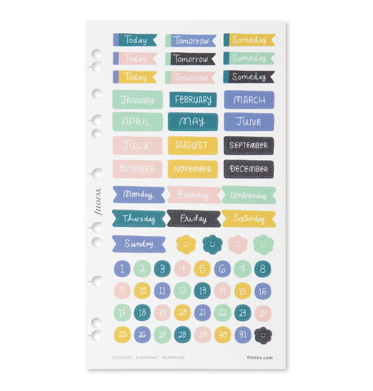 Filofax Everyday Planning Stickers for Organizers, Notebooks and Clipbook