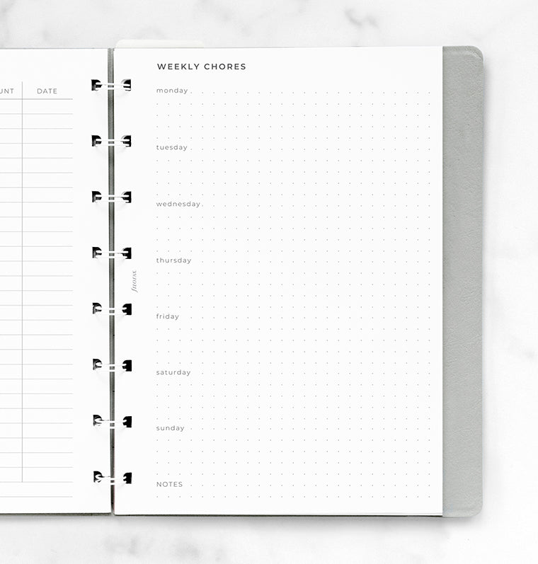 Household Planner Notebook Refill - A5