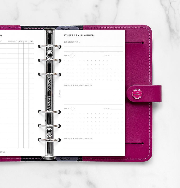 Filofax Travel Planner Refill for Personal Organizers and Clipbook