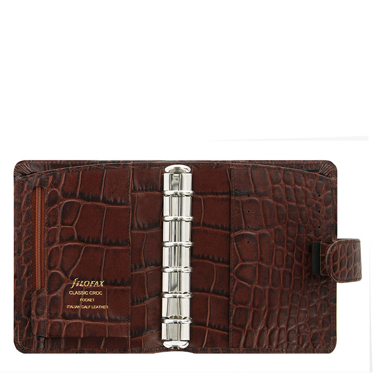 Classic Croc Pocket Leather Organizer - Filofax – Filofax US