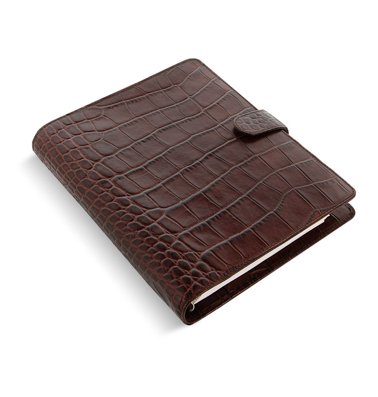 Classic Croc A5 Organizer Chestnut Brown Iso View