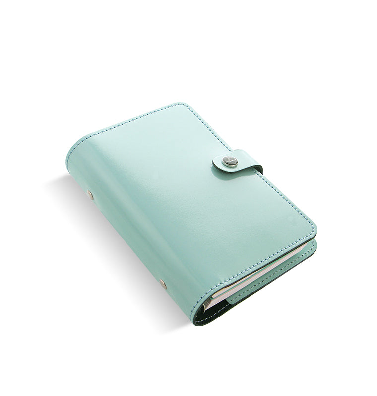 The Original Patent Leather Personal Organizer Duck Egg Iso View
