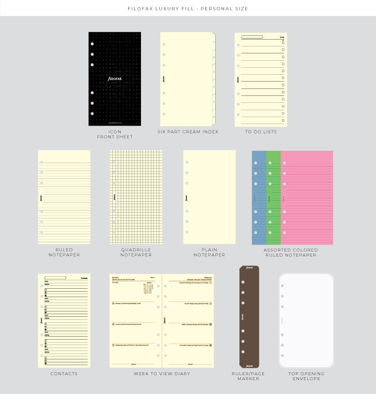 Fill included with Malden Personal Organizer