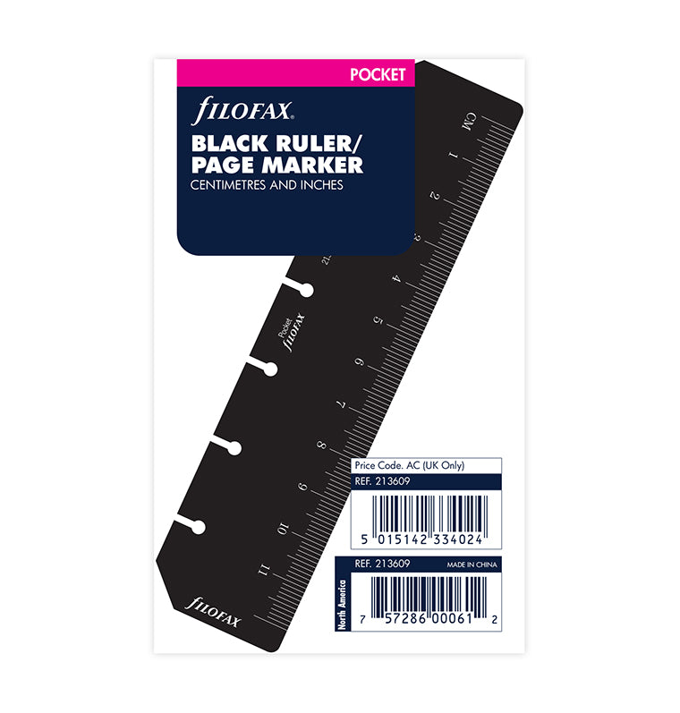 Ruler Page Marker Black Pocket - Filofax – Filofax US