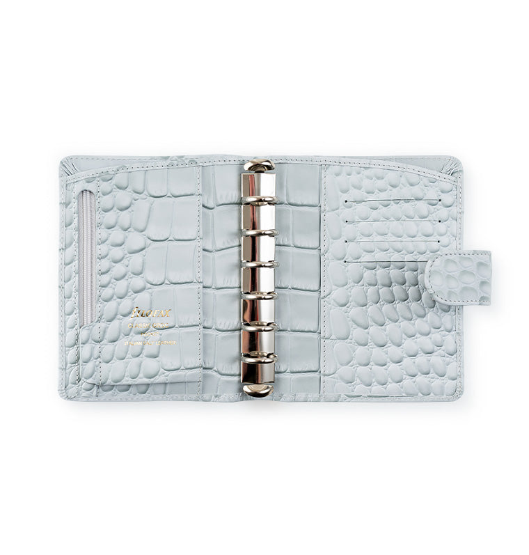 Classic Croc Pocket Organizer Silver Mist Grey Inside View