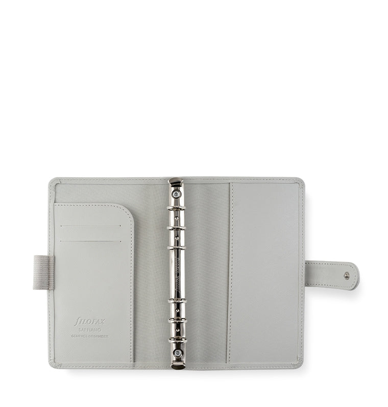 Saffiano Personal Compact Organizer Granite Inside Pockets
