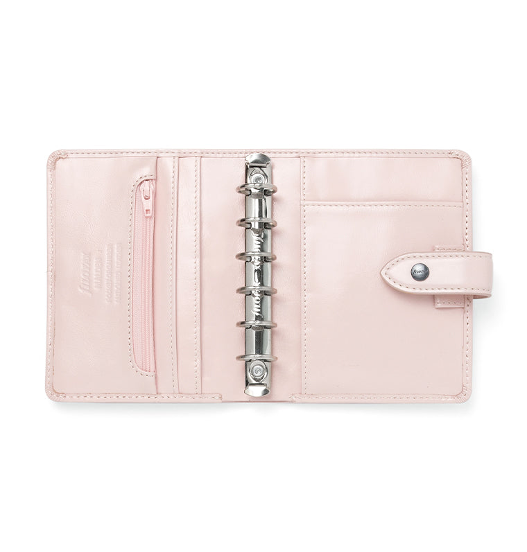 Malden Pocket Organizer Pink Leather Inside Pockets