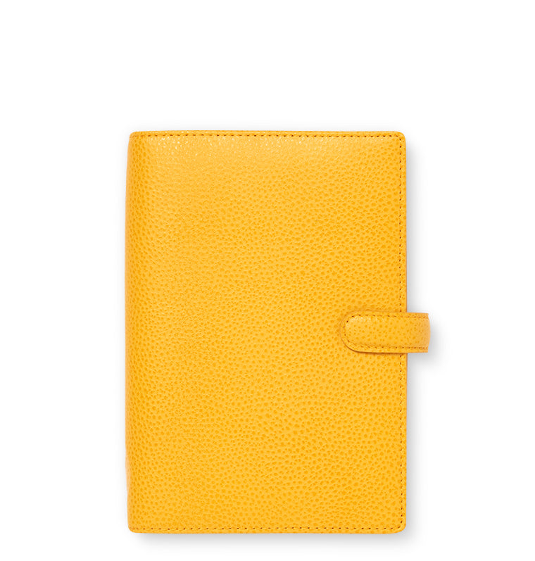 Filofax Finsbury Personal Leather Organizer in Mustard Yellow