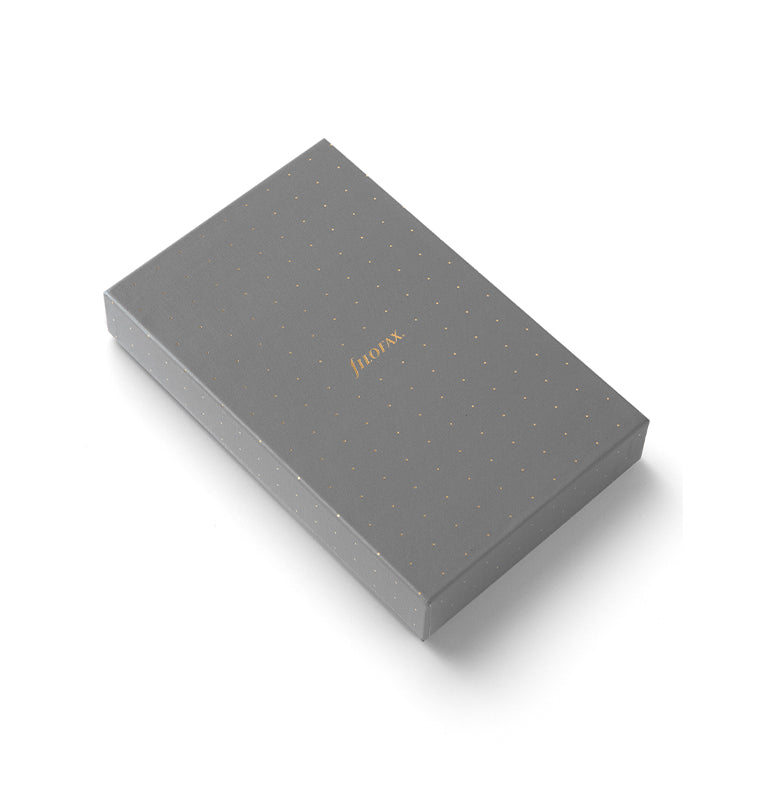 Filofax Malden Personal Compact Zip Leather Organizer in Black  - box