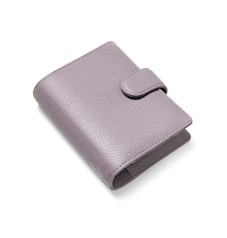 Filofax Norfolk Pocket Leather Organizer in Lavender