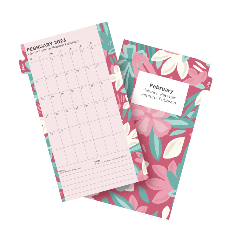 Floral Illustrated Diary Refill Pack Pocket 2023 - Filofax – Filofax US