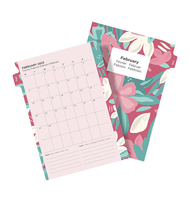 Floral Illustrated Diary Refill Pack Pocket 2024 - Filofax – Filofax US