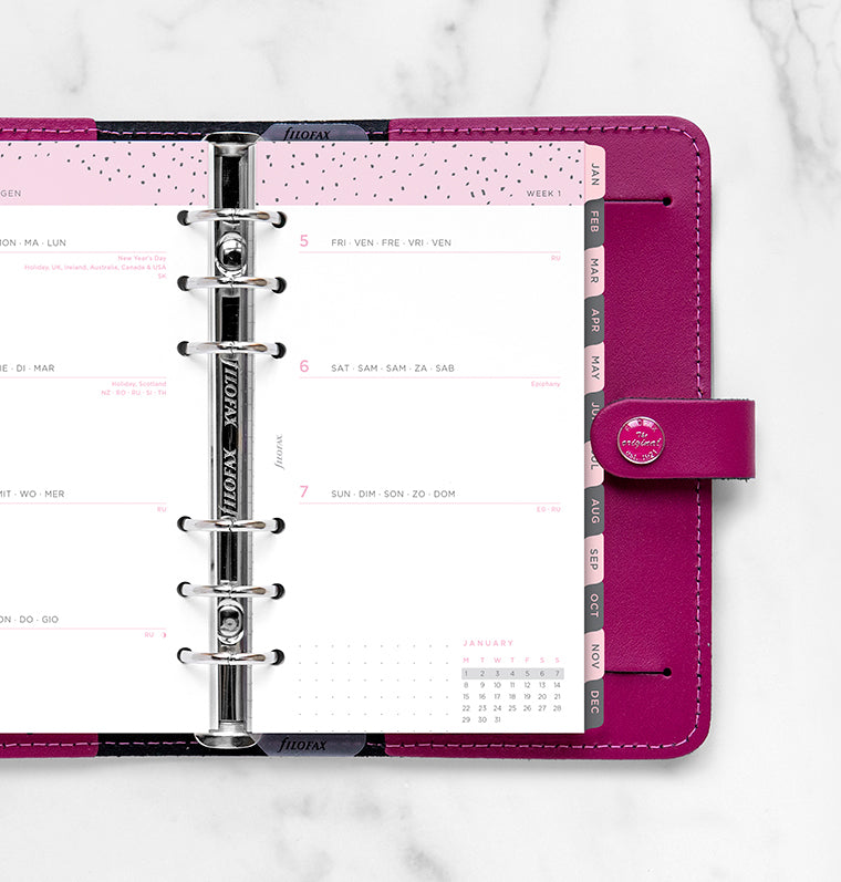 Confetti Week to View Diary Refill - Personal| Filofax – Filofax US