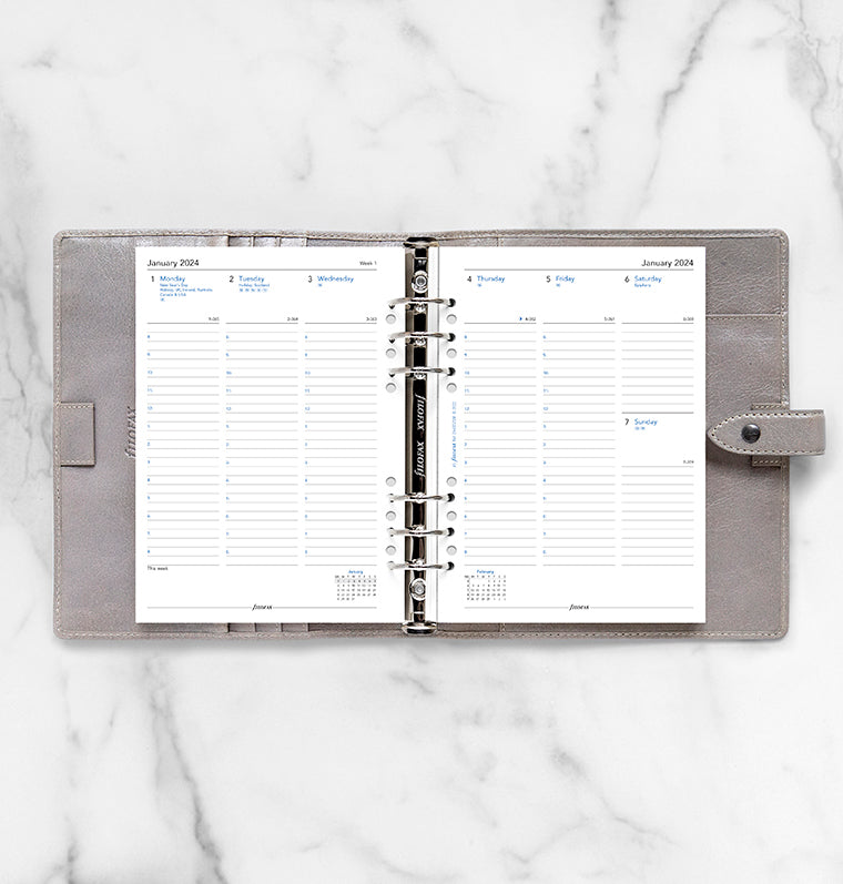 Week On Two Pages Diary With Appointments - A5 Multifit 2024 English - Filofax