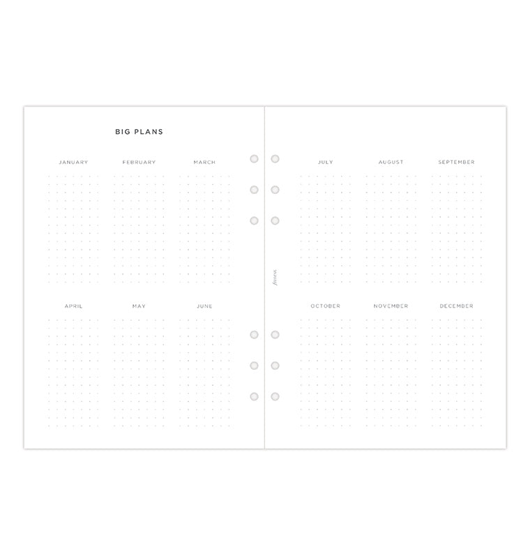 Minimal Week On Two Pages Vertical Diary - A5 2024 Multilanguage - Filofax
