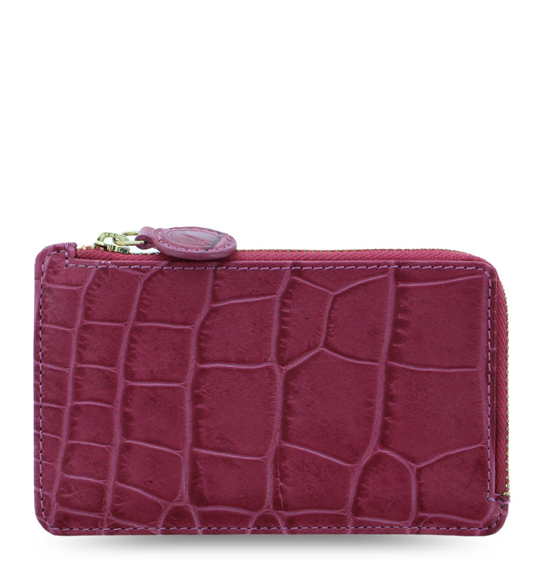 V Italia Women's Zip Around Leather Wallet